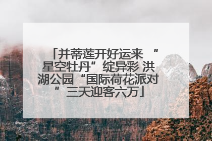 并蒂莲开好运来 “星空牡丹”绽异彩 洪湖公园“国际荷花派对”三天迎客六万